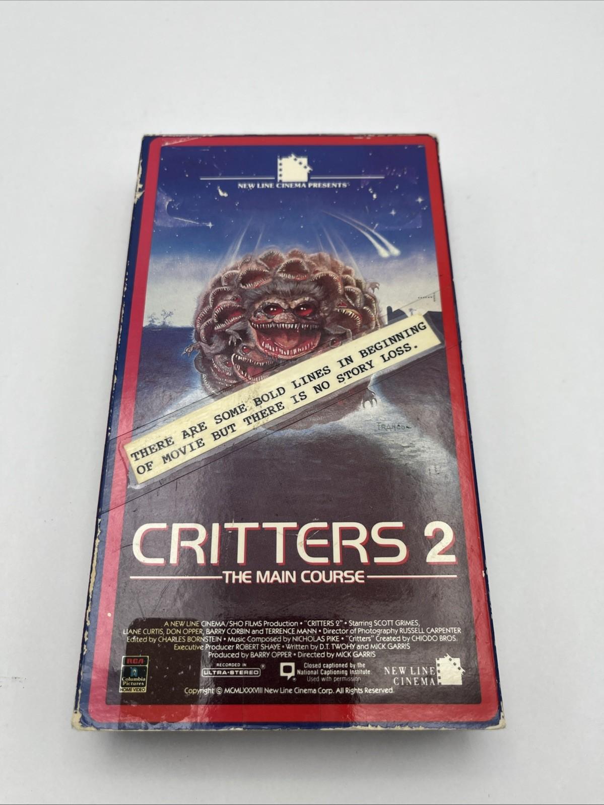 Critters 2: The Main Course (VHS, 1988) RARE 80's Horror  Tested