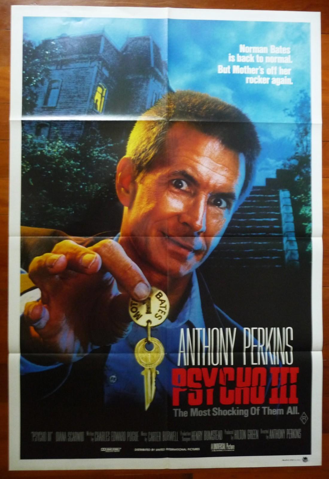 PSYCHO III Rare Original 1986 Australian One Sheet Horror Movie Poster
