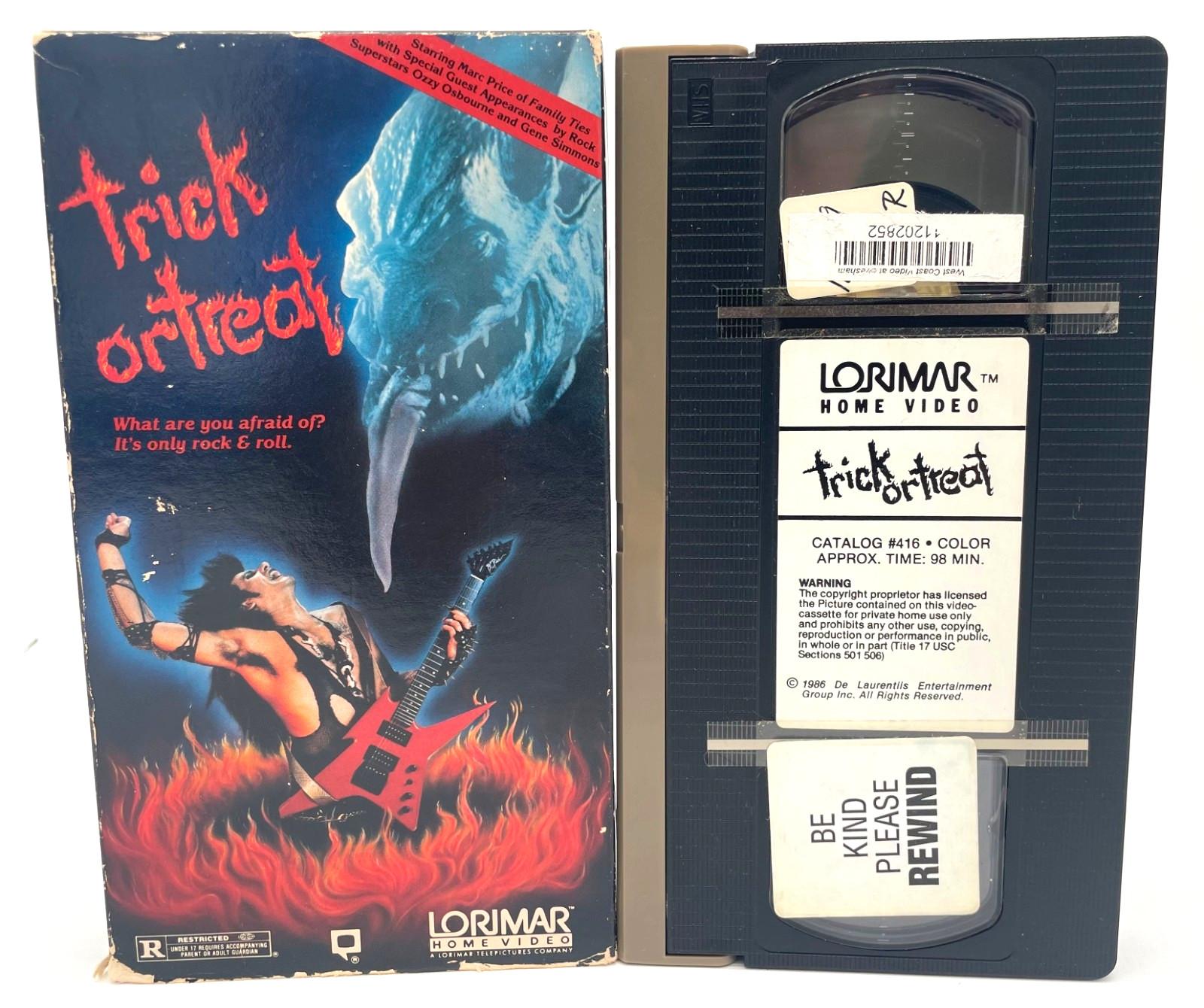 Trick or Treat 1986 VHS Lorimar Home Video Horror Cult Ex-Rental Ozzy Osbourne