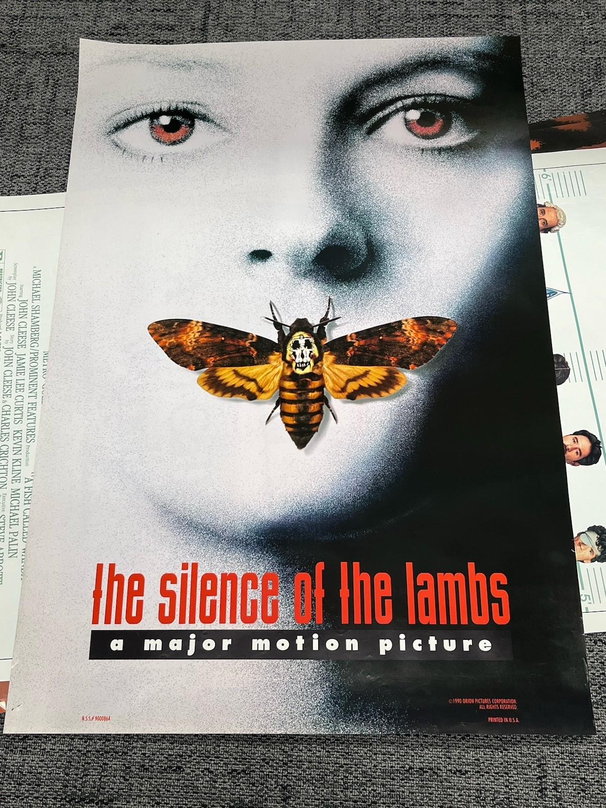 THE SILENCE OF THE LAMBS ~  Original Advance Movie Poster 1991 Rolled DS  40x27"