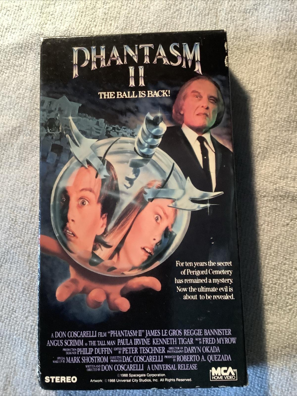 PHANTASM II ( Rare! ORIGINAL COPY 1989 ) VHS TAPE excellent condition