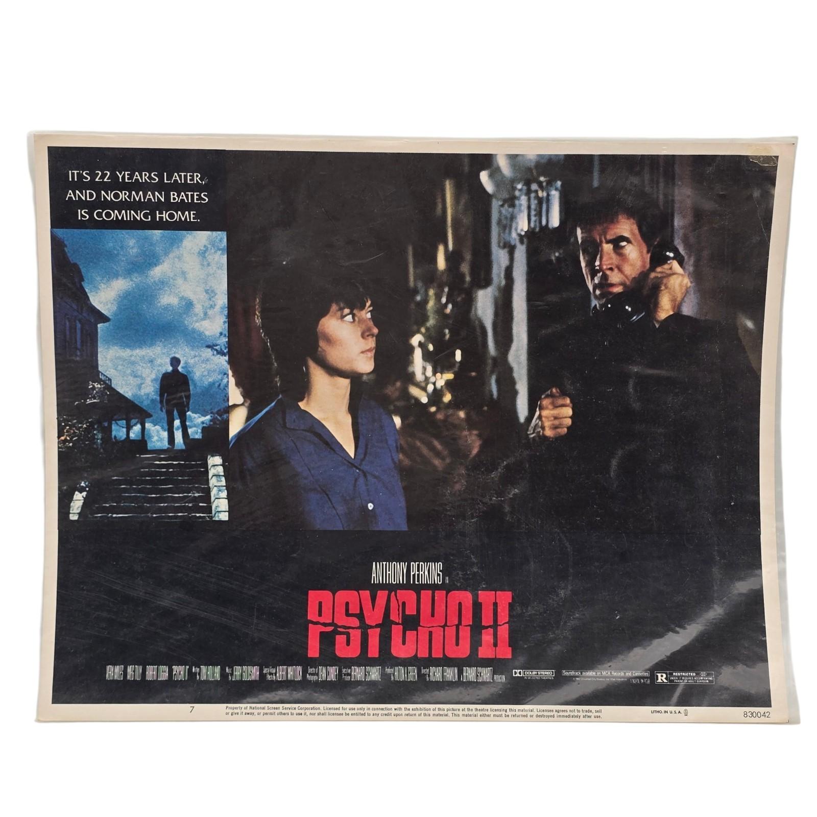 PSYCHO II Original Lobby Card 7 Anthony Perkins as Norman Bates Vera Miles