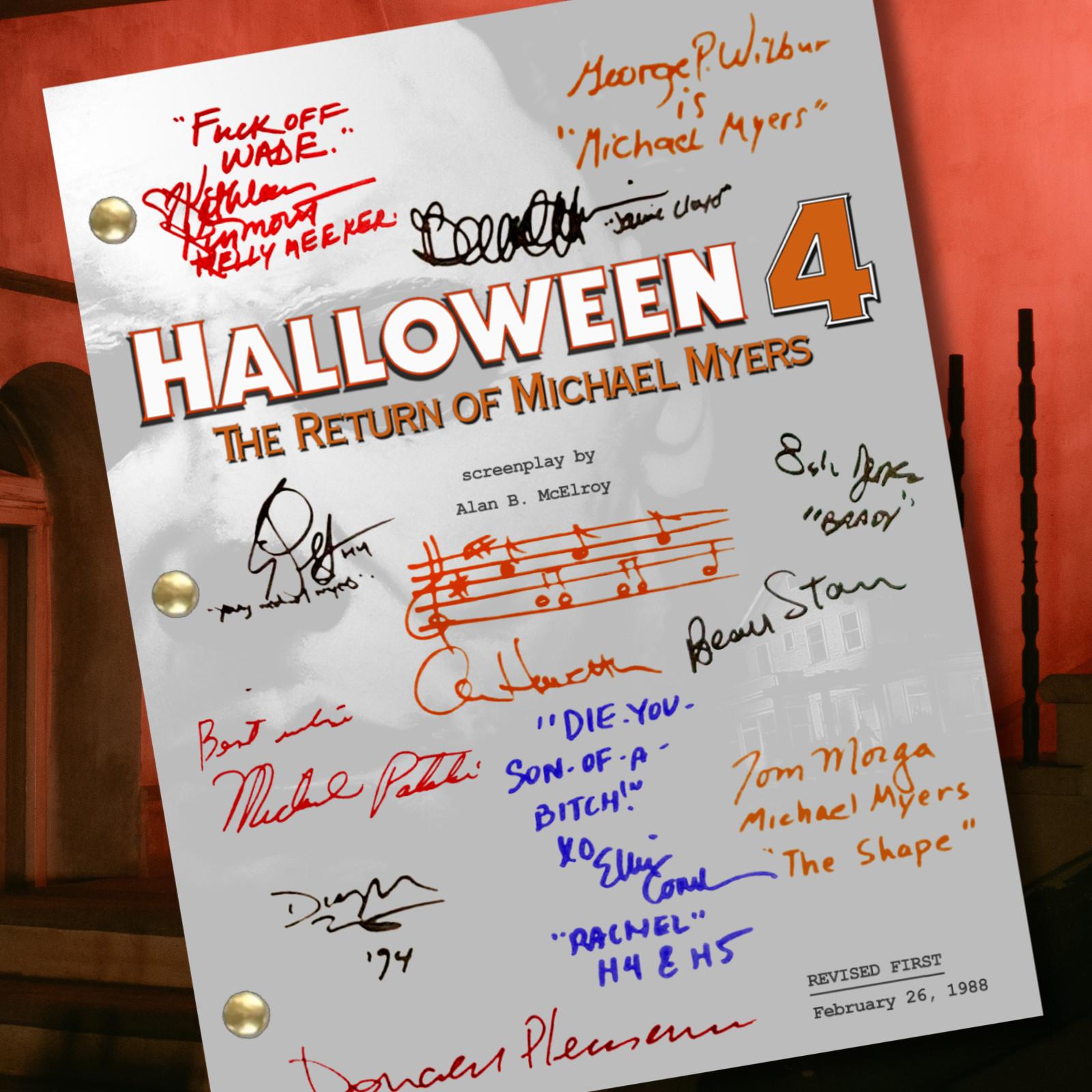 Halloween 4 The Return of Michael Myers Signed Autograph Script Reprint Horror