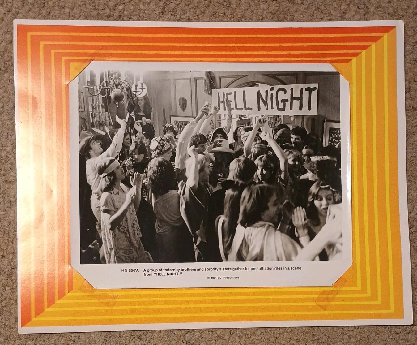 HELL NIGHT – Original 1981  Lobby  card .Horror