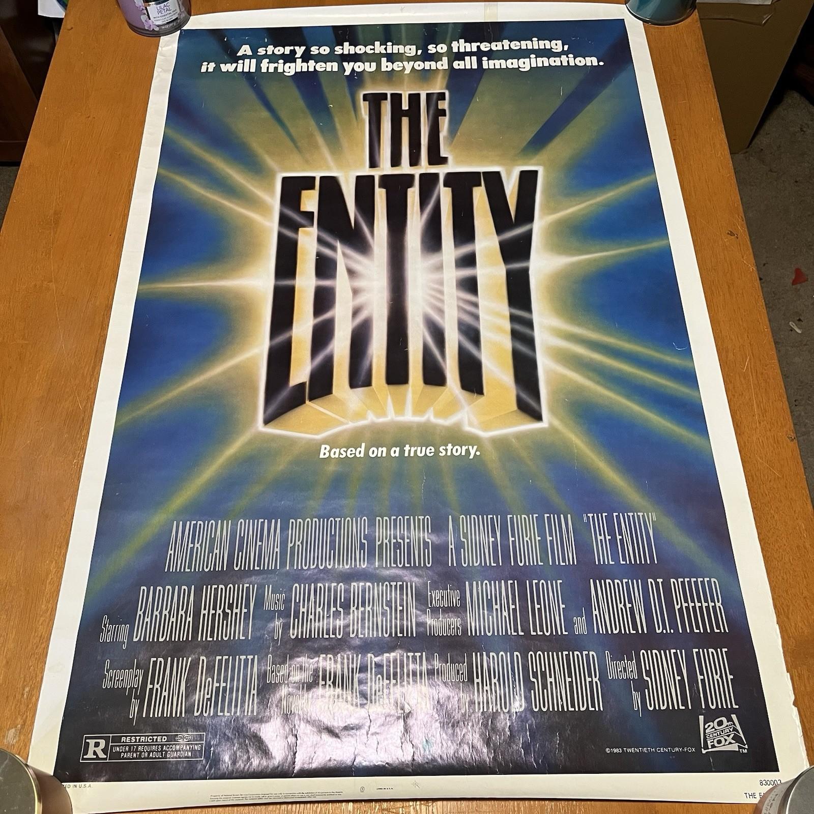 The Entity Original Rolled 1982 Movie 1sh Poster Barbara Hershey Ron Silver Film