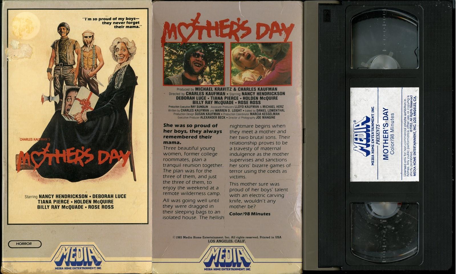 MOTHER'S DAY VHS MEDIA VIDEO BOTH FLAPS MOLD TESTED PLAYS PERFECTLY
