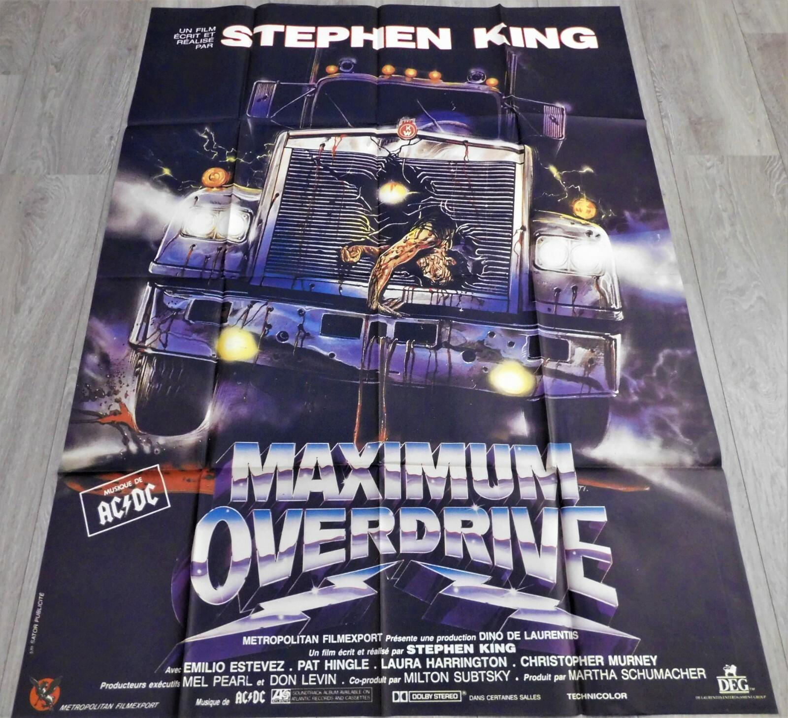 Maximum Overdrive French Movie Poster Original 47"63" 1986 Stephen King