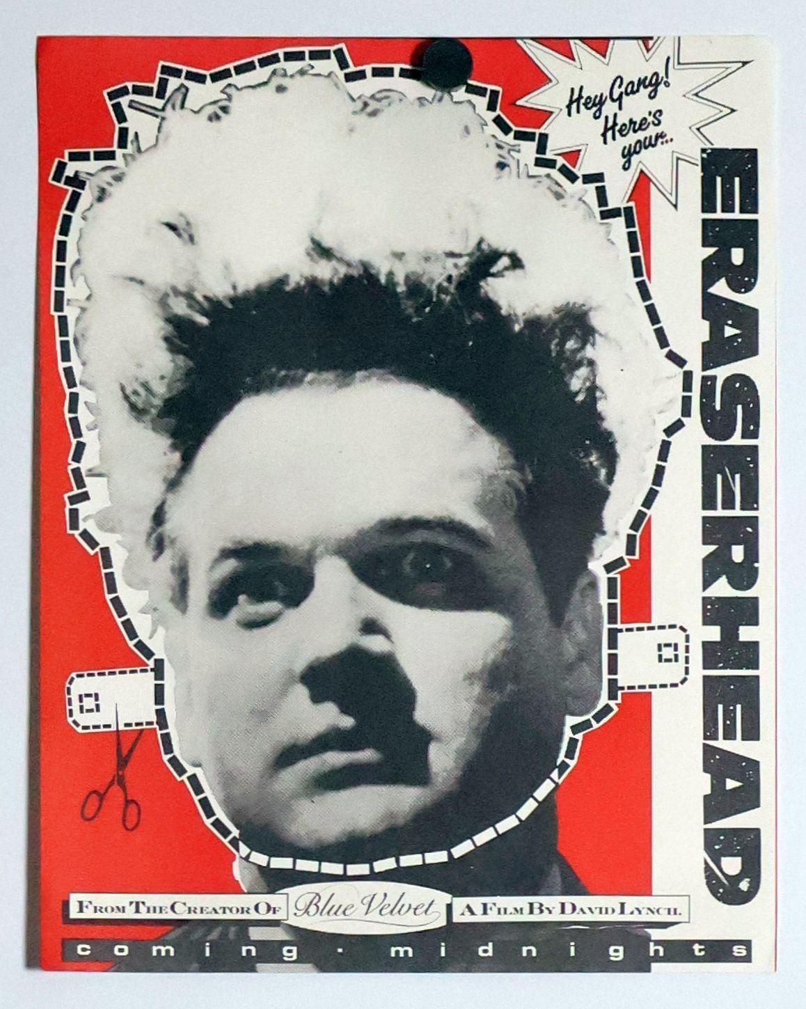 Eraserhead - original movie poster - David Lynch cut out mask 1977