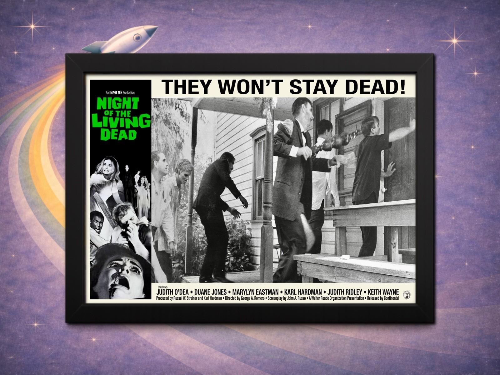 Night of the Living Dead 1968 | Porch Attack Scene | Lobby Card 12×8