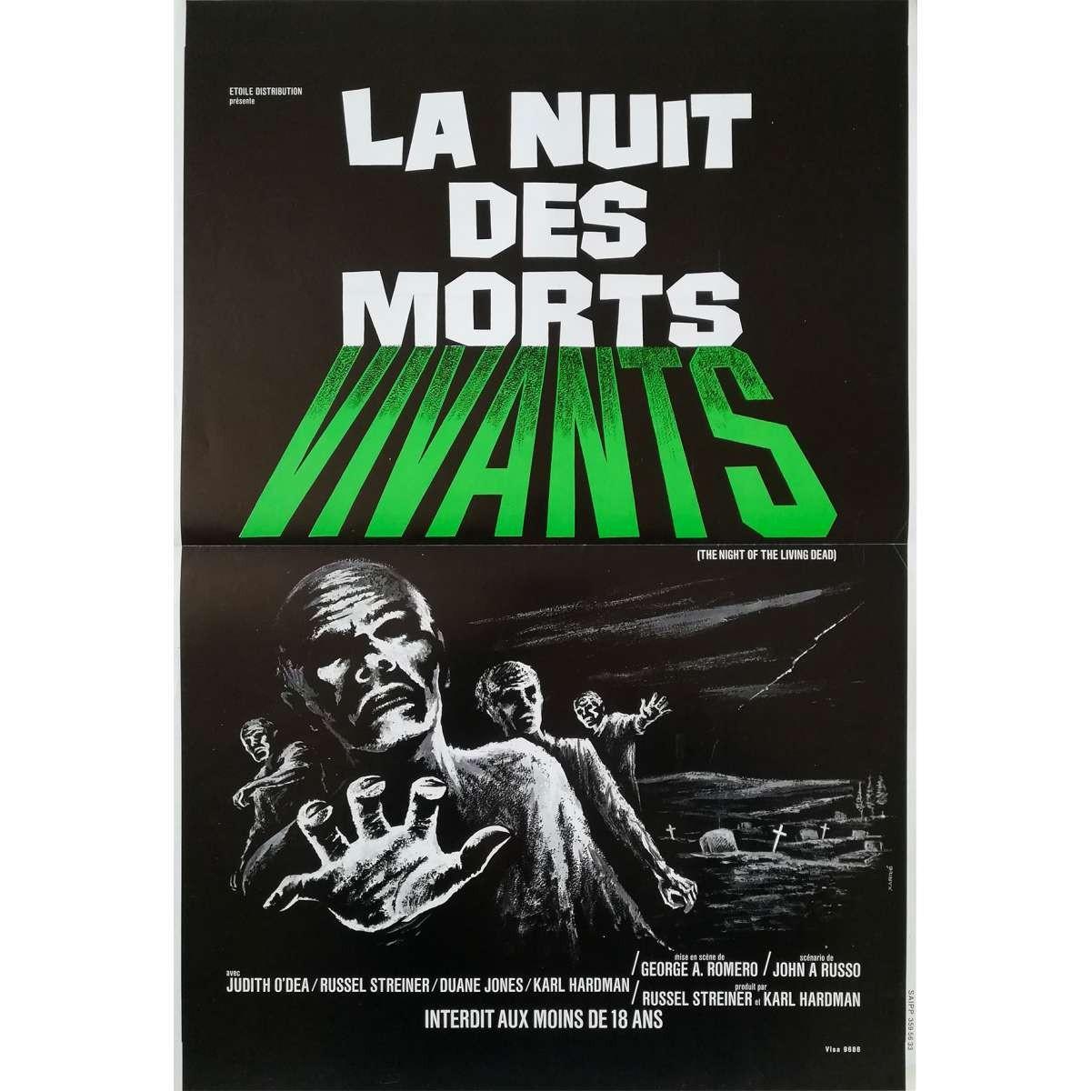 NIGHT OF THE LIVING DEAD Original Movie Poster  - 15x21 in. - 1968/R1980 - Georg