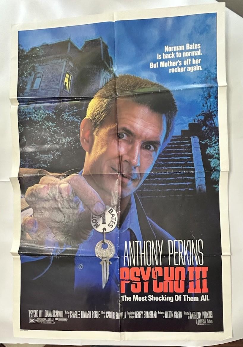 Psycho III 27x41 Original One Sheet Movie Poster 1986 Folded Norman Bates Horror