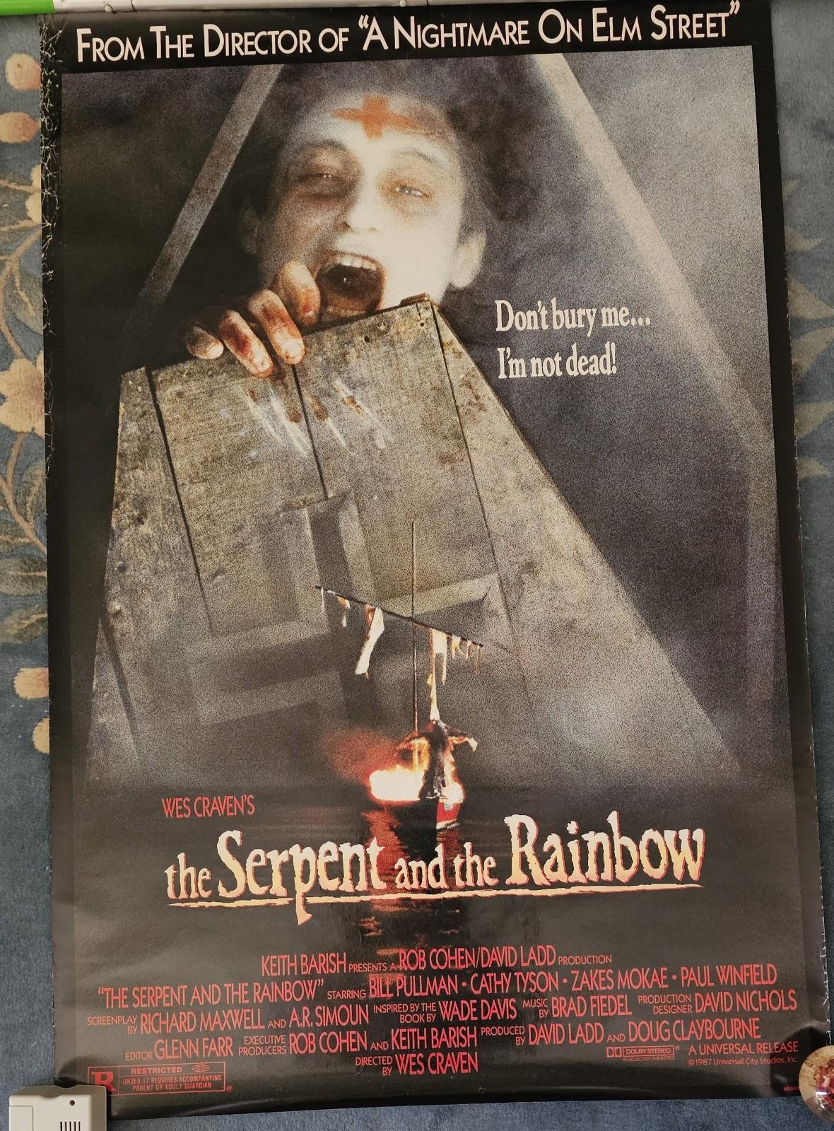 SERPENT AND THE RAINBOW Original 1988 ROLLED One Sheet Movie Poster / Wes Craven