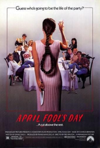 APRIL FOOLS DAY ORIGINAL RARE ROLLED 27X41 MOVIE POSTER 1986 DEBORA FOREMAN