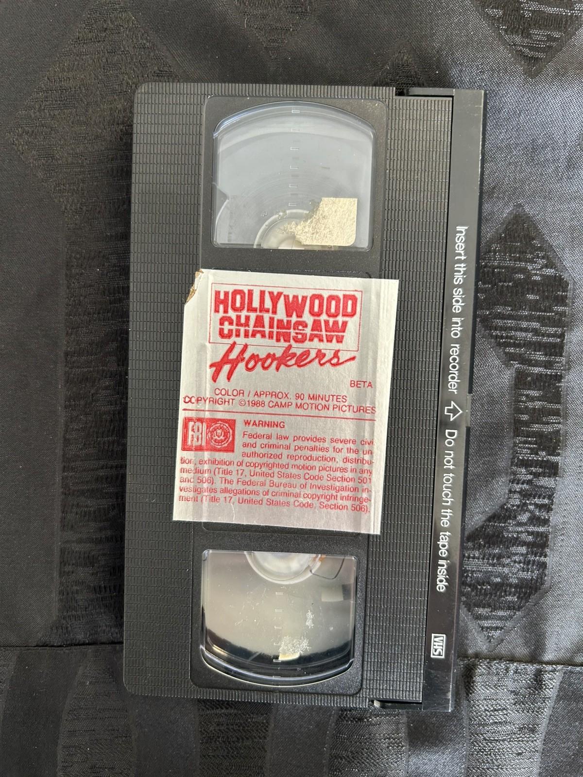 Hollywood Chainsaw Hookers VHS Only NO COVER VERY RARE CULT  VHS