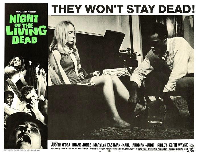 NIGHT OF THE LIVING DEAD With JUDITH O'DEA And DUANE JONES 11x14 LC Print 1968