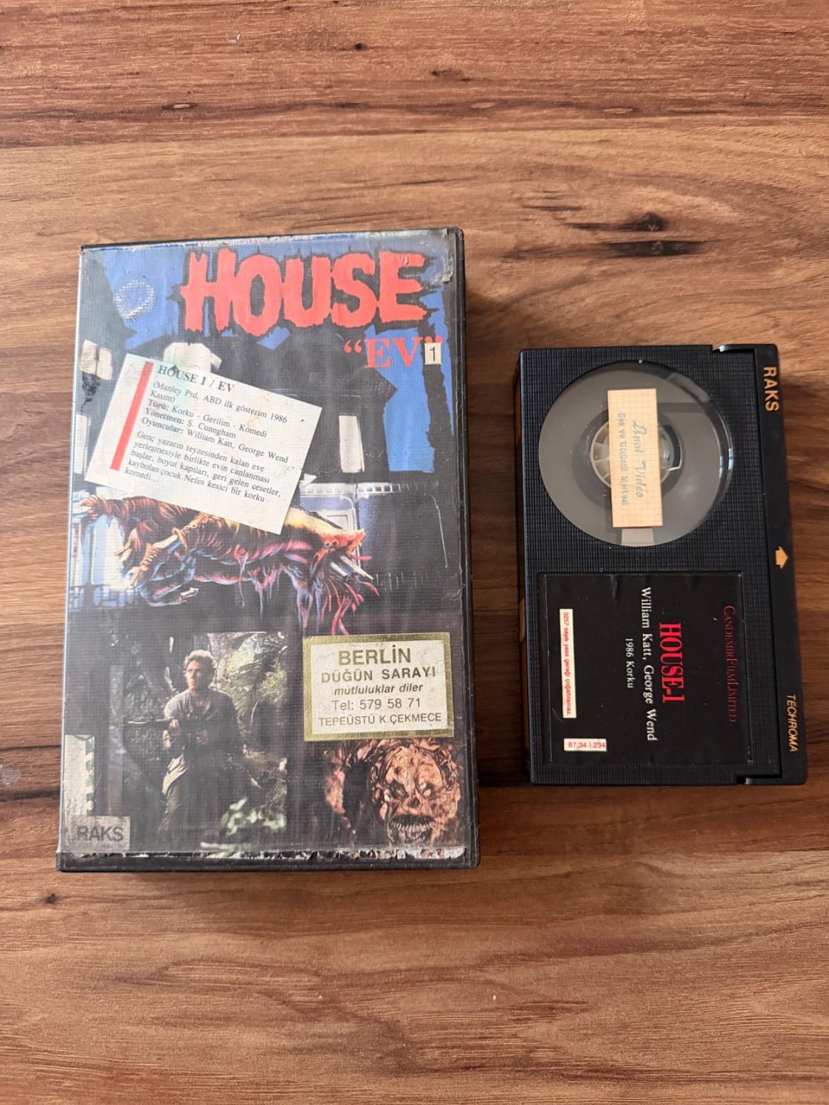 House 1986 Turkish Betamax Big Box Rare RAKS Horror William Katt EV1 Video