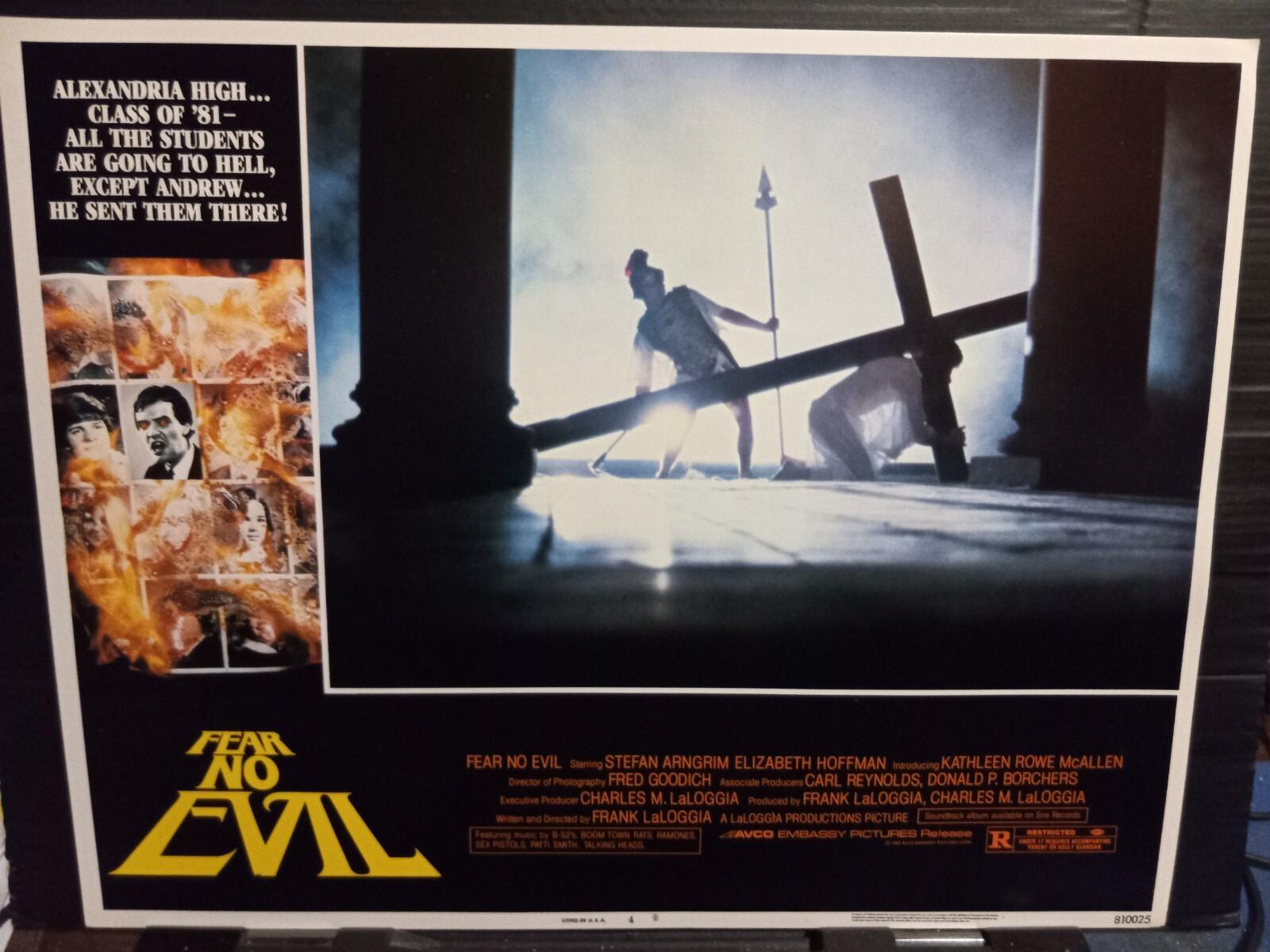 Lobby Card 1981 FEAR NO EVIL Roman Centurion kills Jesus again Lucifer horror