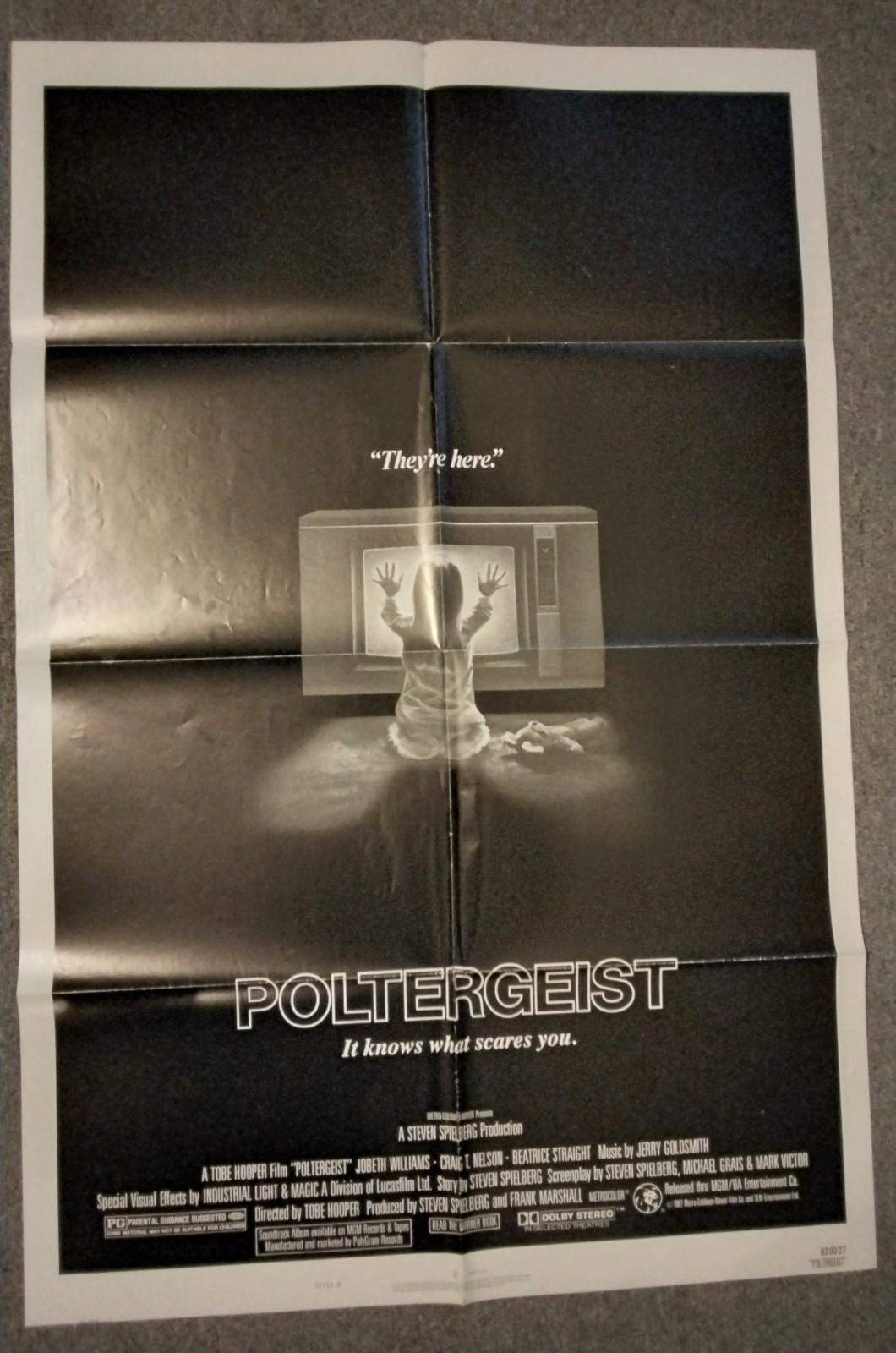 ORIGINAL 1982 Poltergeist one sheet poster/TOBE HOOPER