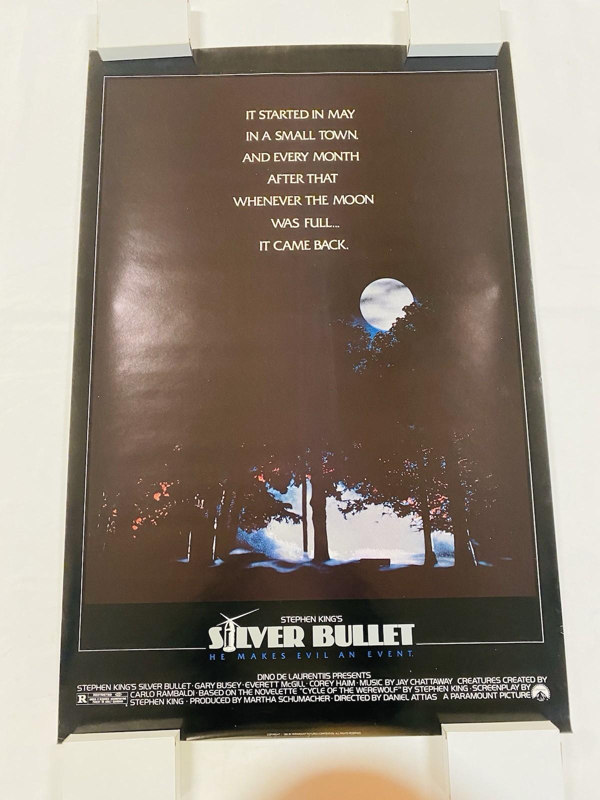 1985 SILVER BULLET ORIGINAL ROLLED NMT UNUSED 27X41 MOVIE POSTER STEPHEN KING