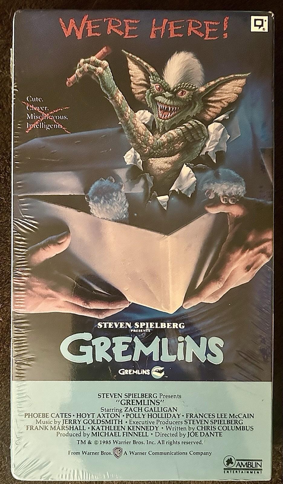 Gremlins VHS 1985 Original “We’re Here!” Cover Warner Home Video Resealed