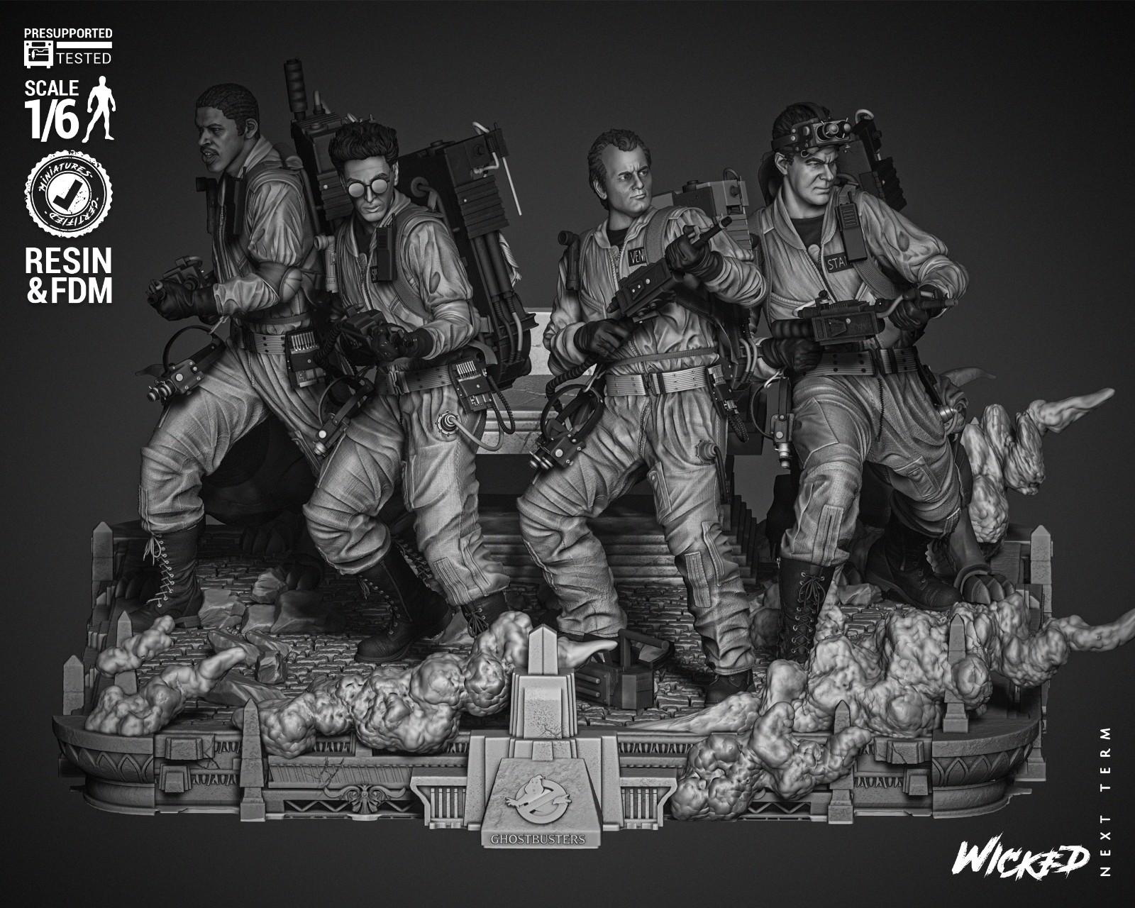 Ghostbusters Diorama Statue Model Kit  Unpainted/Unassembled