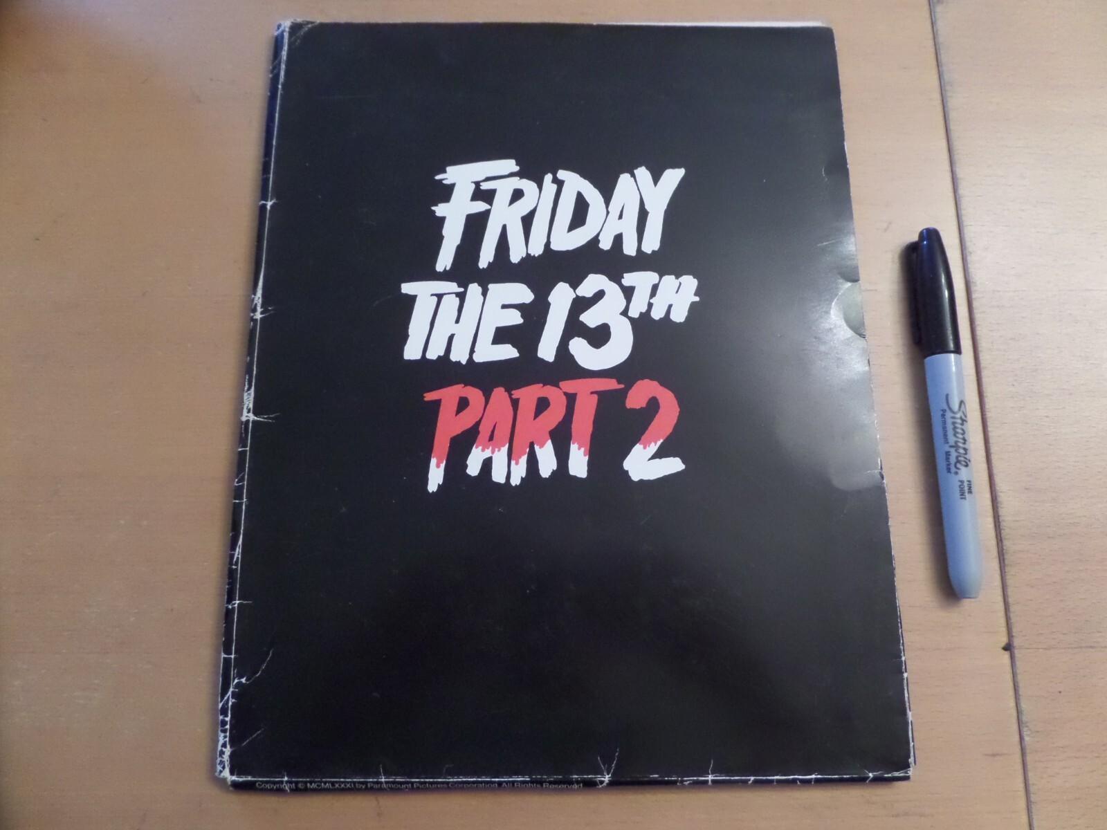 1981 "FRIDAY THE 13TH PART 2" Original PRESS KIT With (8) PHOTOS In The FOLDER 
