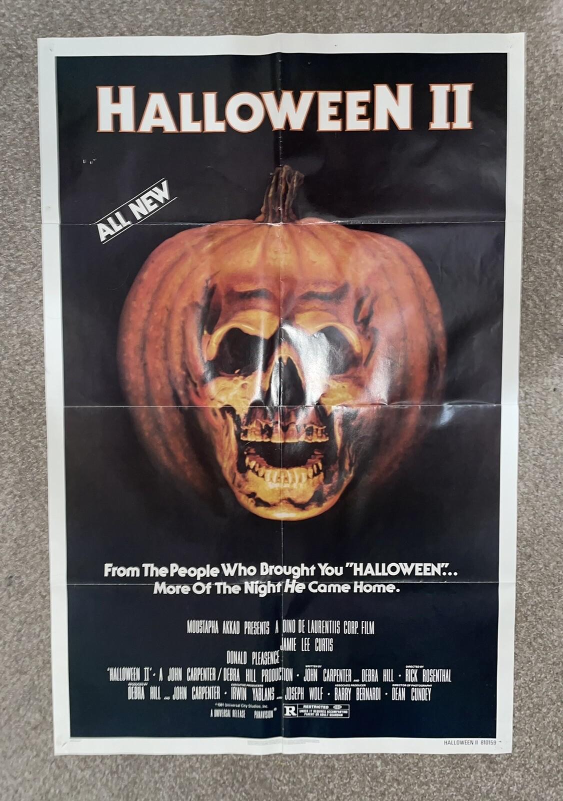 ORIGINAL RARE MOVIE POSTER  ‘HALLOWEEN II' 41" x 27"