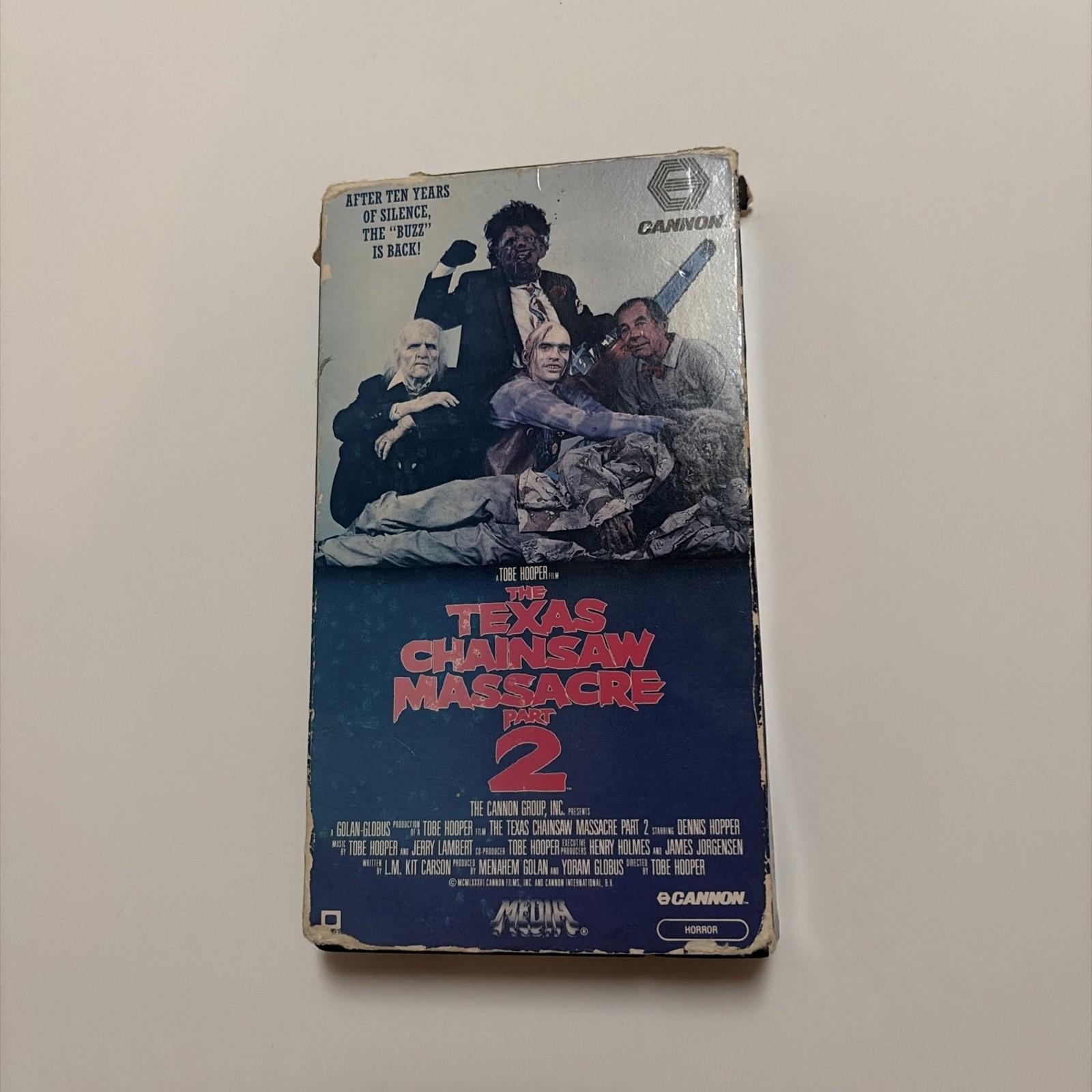 Texas Chainsaw Massacre Part 2 1986 VHS Cannon Media Rare Horror