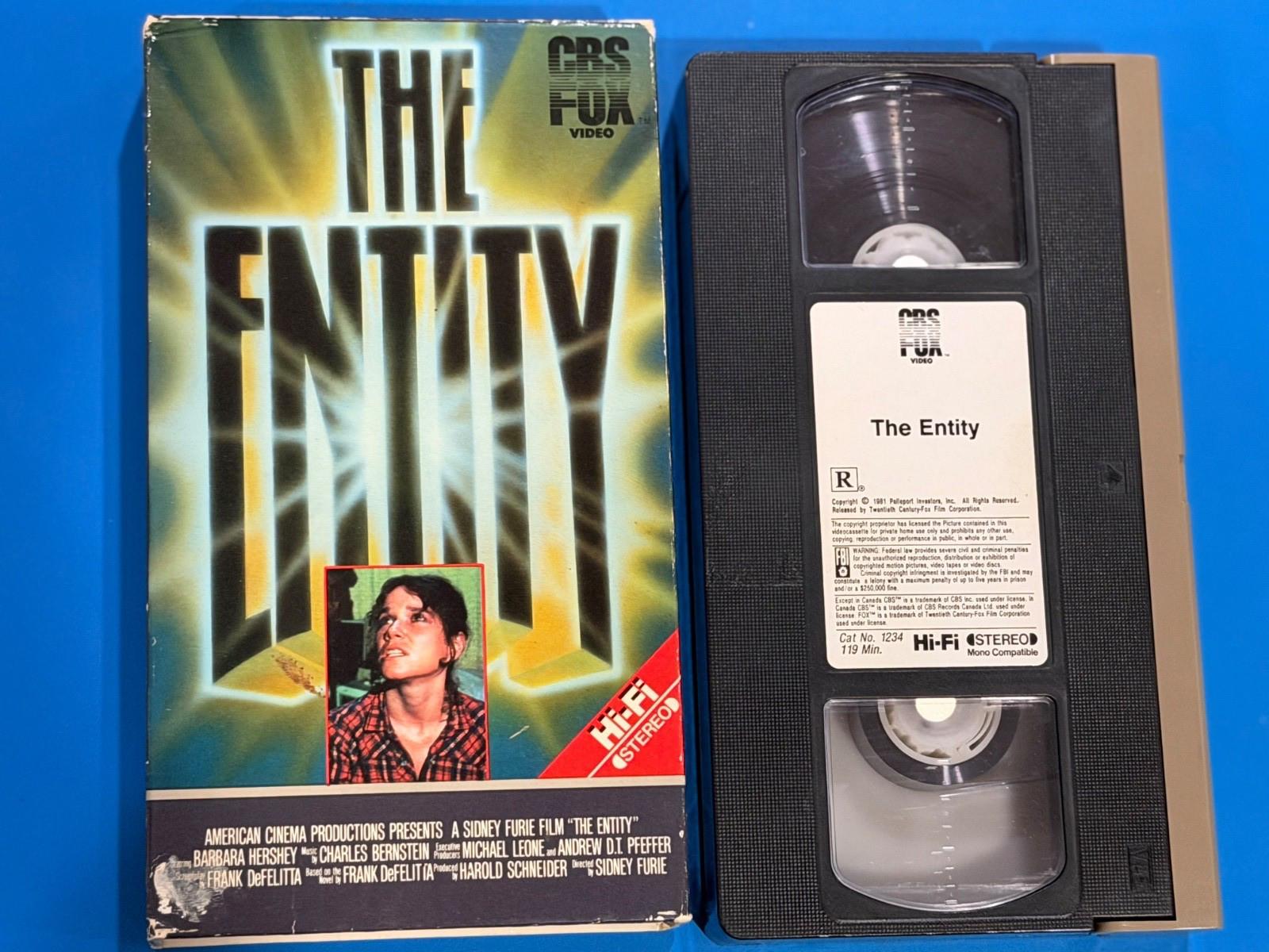 The Entity (VHS, 1984) Hi-Fi Stereo Vintage Plays Great! Rare! CBS FOX Video