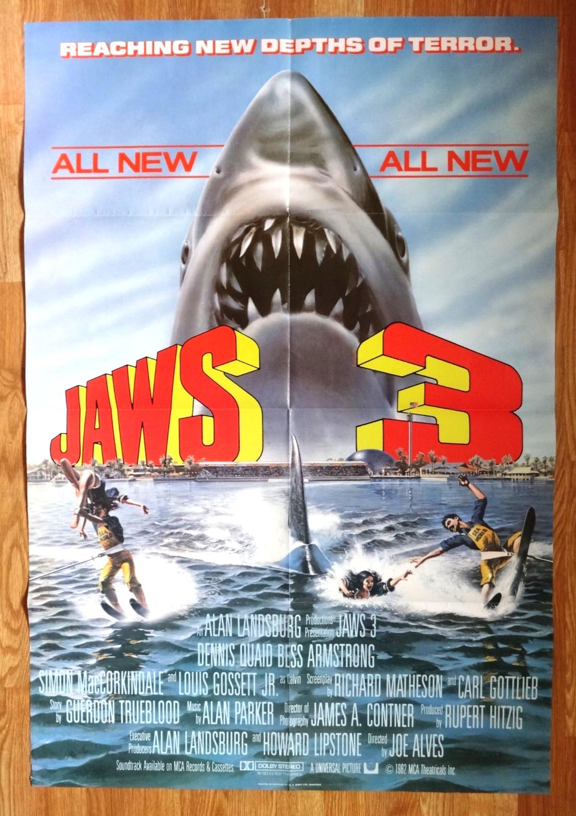 JAWS 3-D - Monster Horror  -  27x41" - 1983 Original Movie Poster