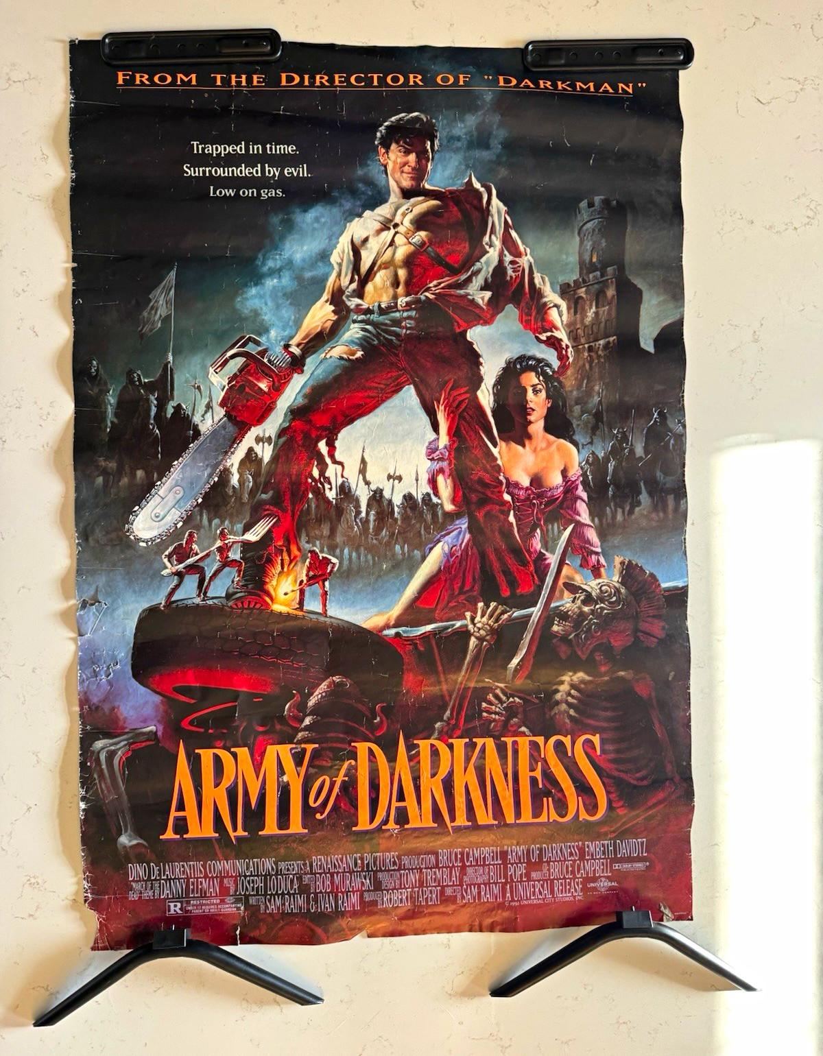 Army of Darkness 1993 Original Movie Poster 27x40 Double Sided Bruce Campbell