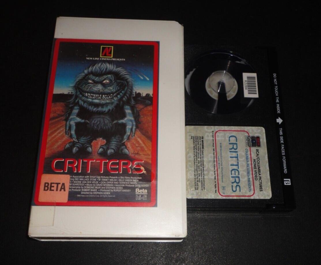 Critters (Betamax, 1986) Horror Sci-Fi Creatures HTF OOP Beta NOT VHS Rare