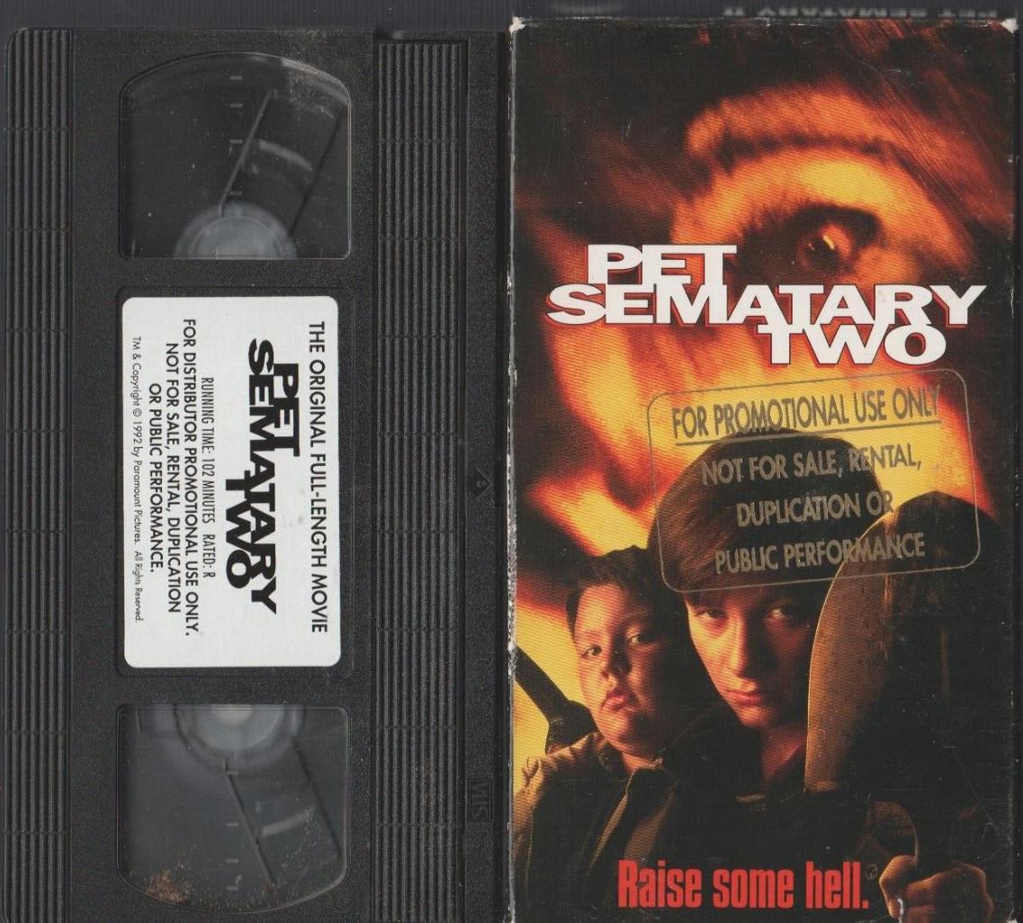 Pet Sematary Two 2 VHS RARE PROMO SCREENER Stephen King HORROR