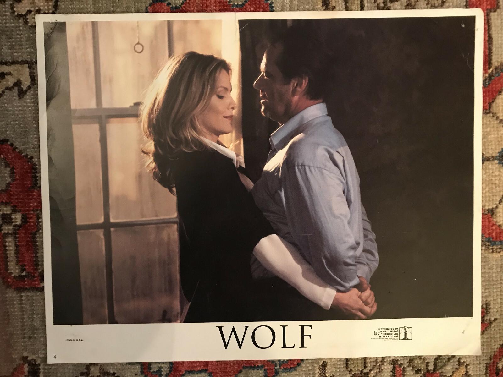 Wolf 1994 Columbia 11x14" horror lobby card Jack Nicholson Michelle Pfeiffer