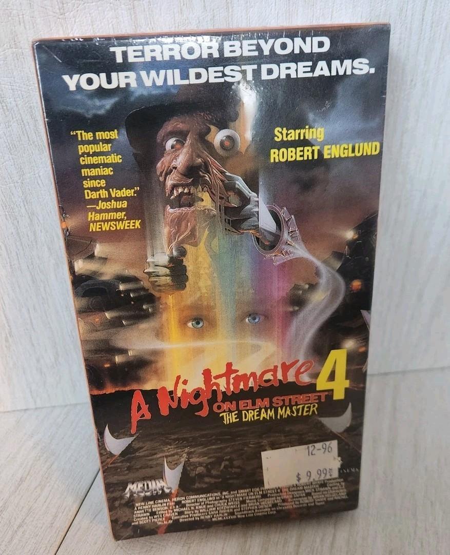 New Sealed! A Nightmare On Elm Street 4 The Dream Master WM Rare Media Print VHS