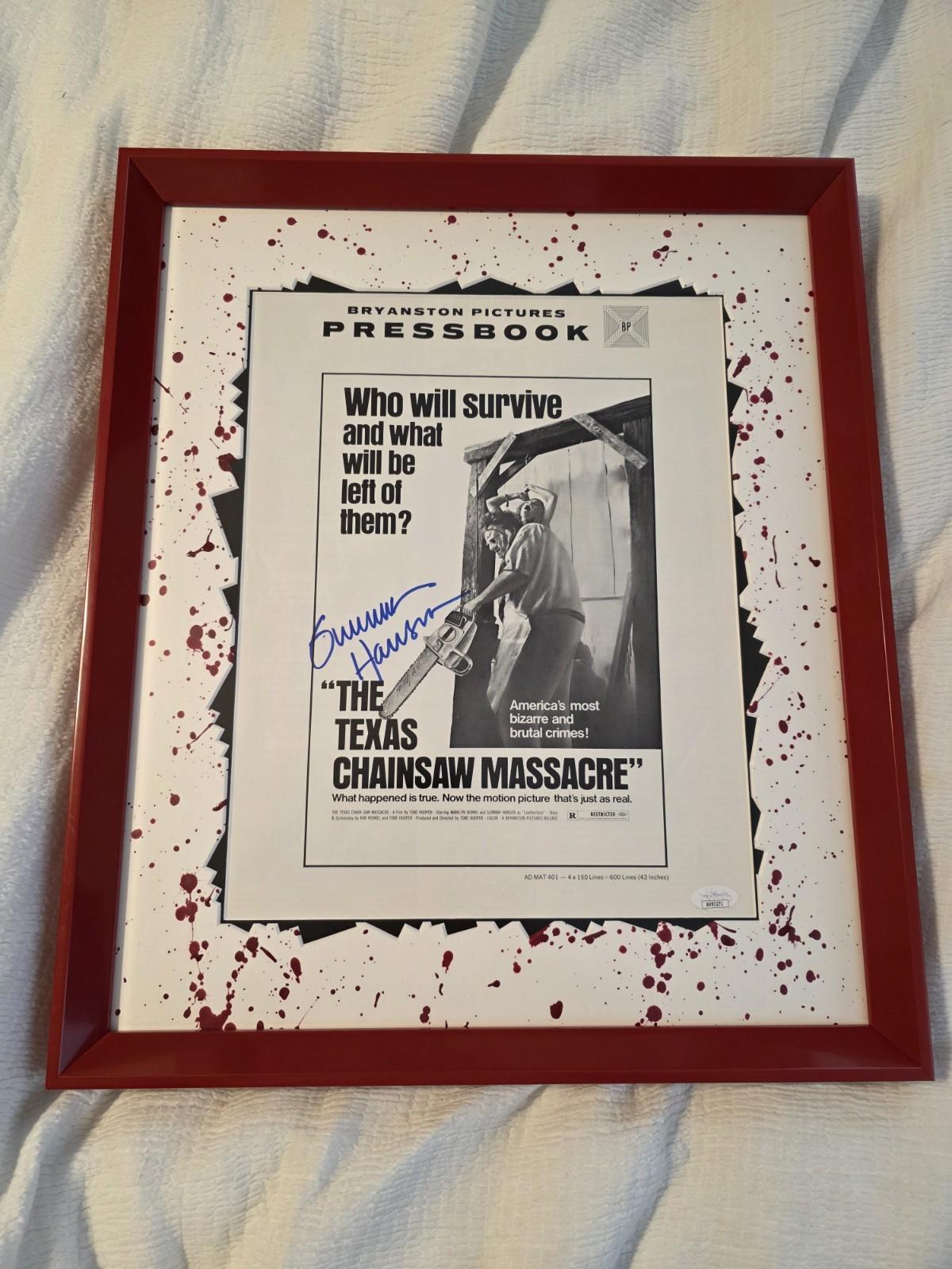 The Texas Chainsaw Massacre 1974 Press Book Gunnar Hansen Leatherface JSA LOA