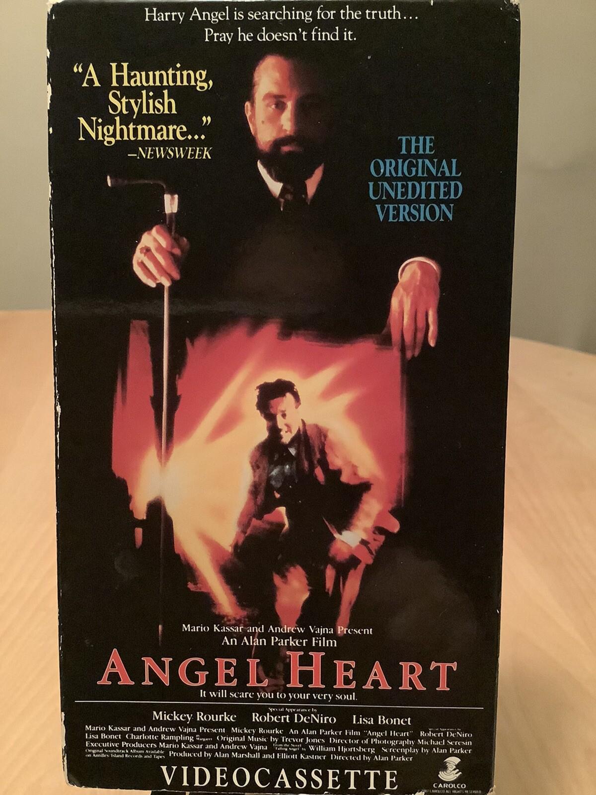 ANGEL HEART - Robert DeNiro Mickey Rourke Lisa Bonet RARE ORIGINAL  UNEDITED VHS