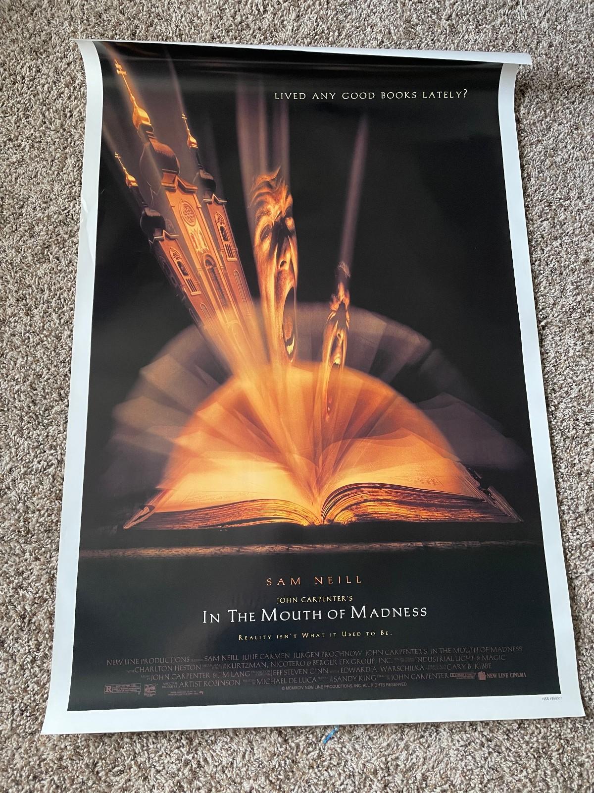 IN THE MOUTH OF MADNESS (1995)original movie poster John Carpenter/H.P.Lovecraft