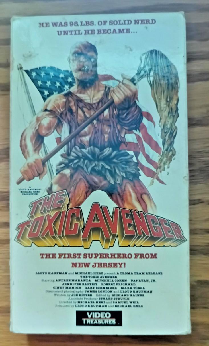 The Toxic Avenger VHS 1984 Troma Video Treasures 1990 Release Horror B-movie