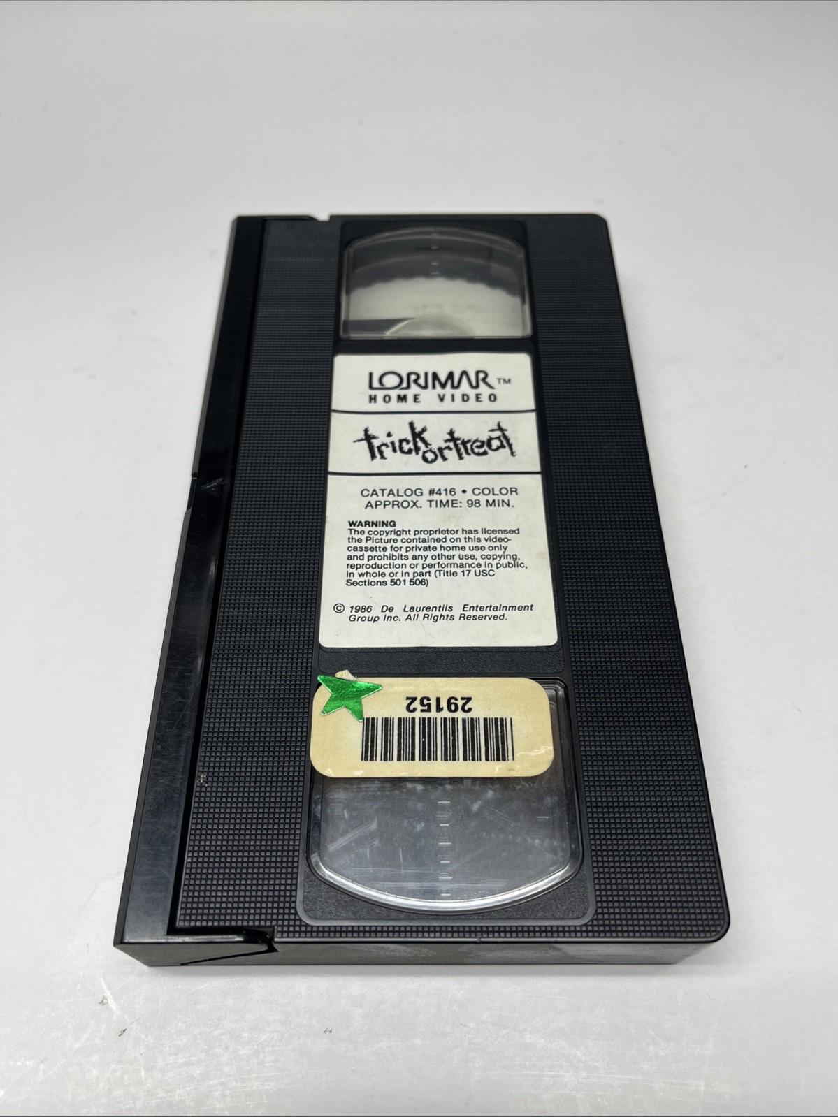 Trick or Treat VHS 1986 Gene Simmons, Ozzy Osbourne Cassette Tape Only