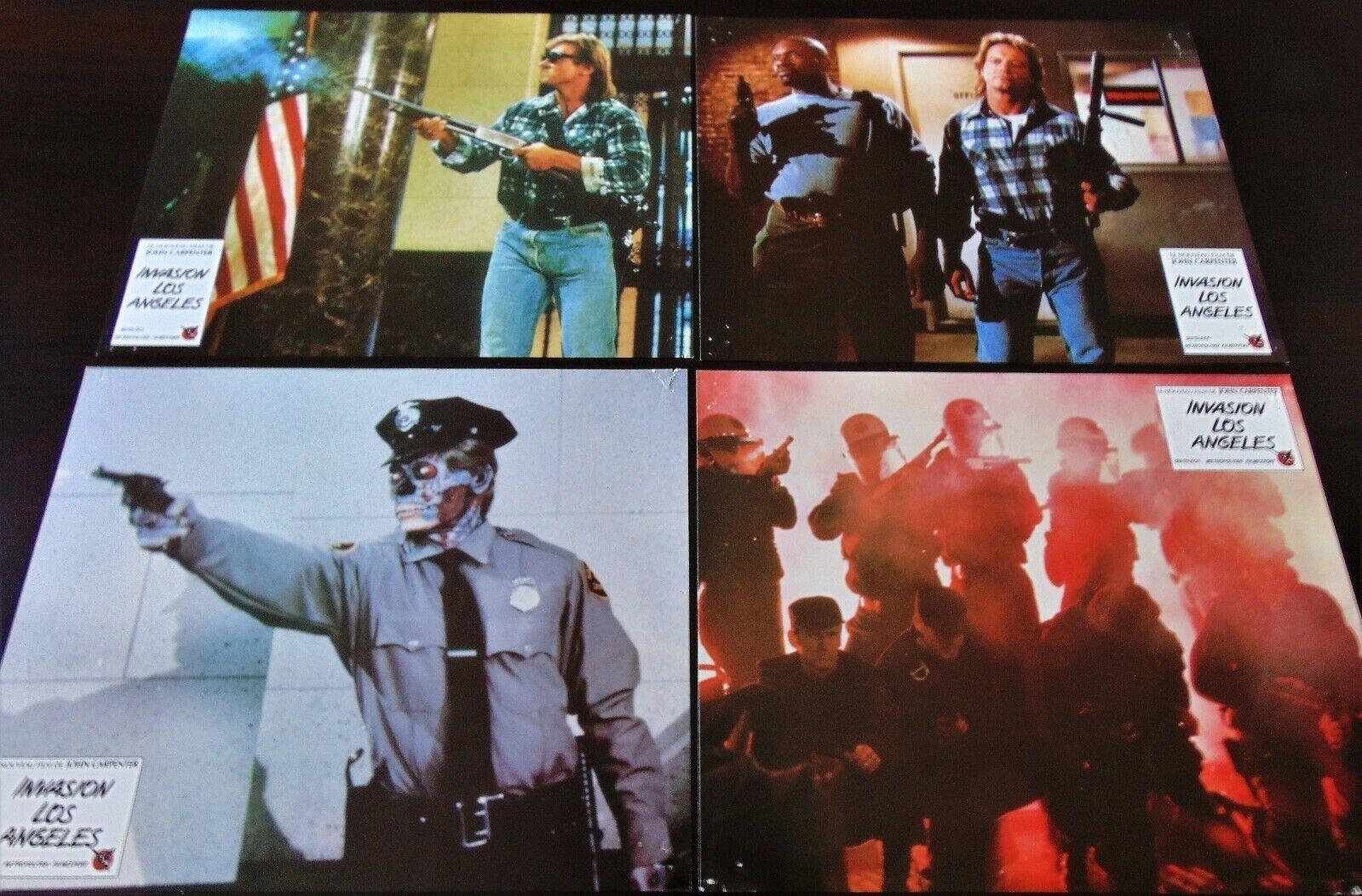 They Live 8 Original French Lobby Cards 8/10 1988 John Carpenter Roddy Piper