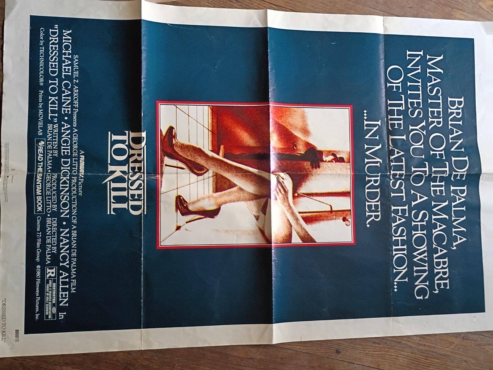 Dressed to Kill 1980 Original One Sheet Movie Poster 27x41 Folded De Palma