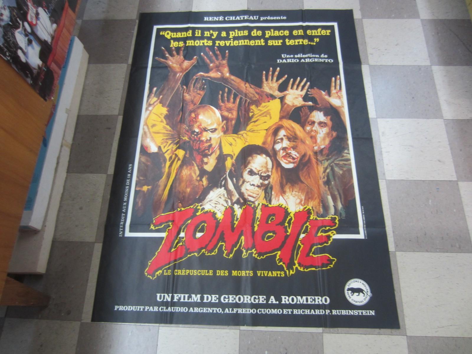 Original Vintage 1978 Dawn of the Dead ZOMBIE French Movie Poster 47x63 Romero