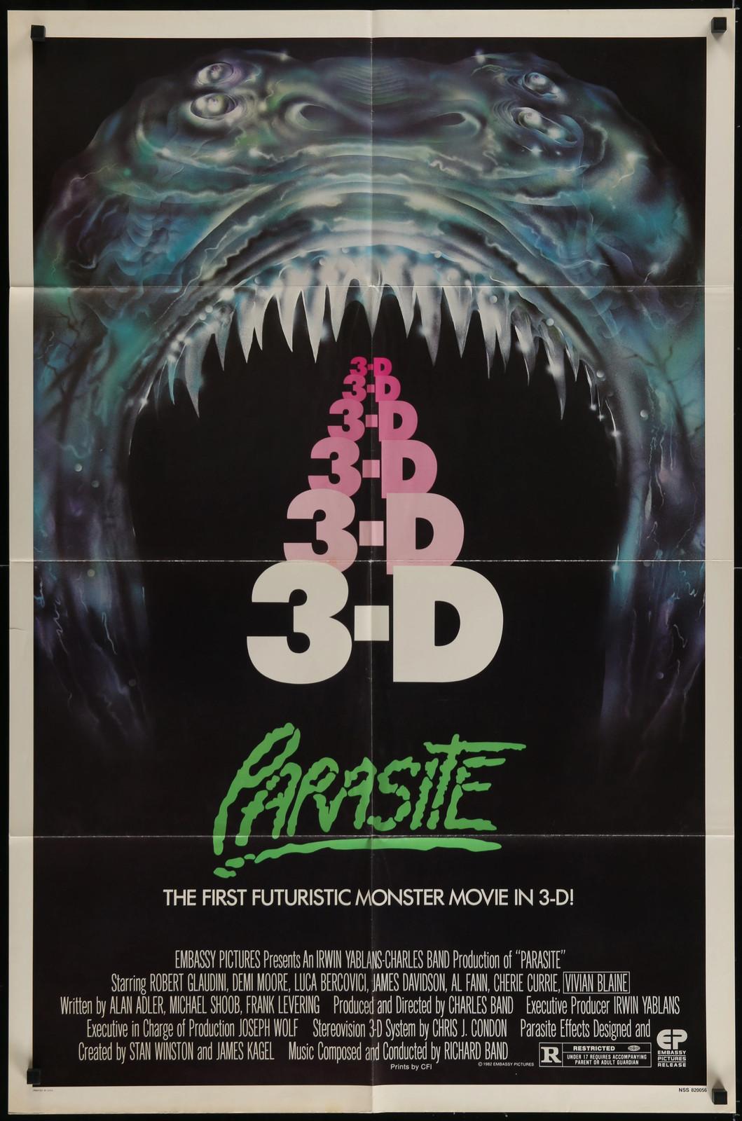 Parasite 1982 Original Movie Poster 27x41 Horror