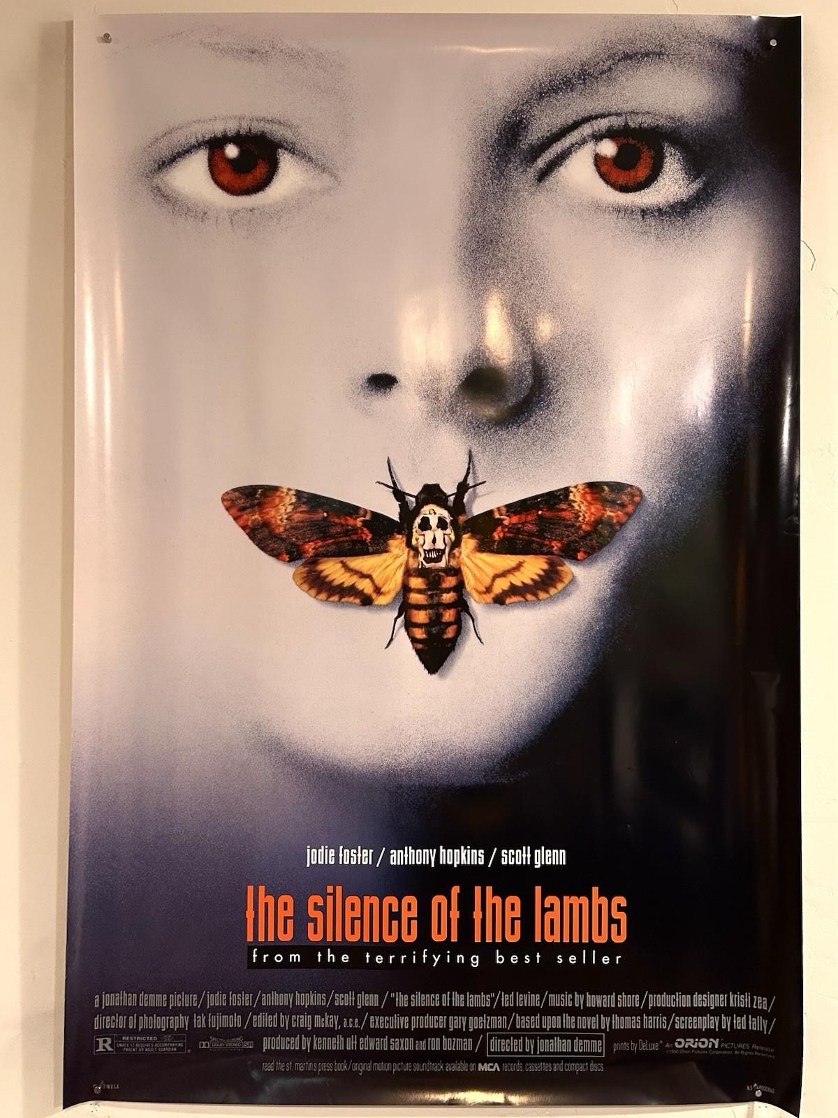 Vtg. THE SILENCE OF THE LAMBS 1991 Thriller Original DS Movie Poster 27x40 NM