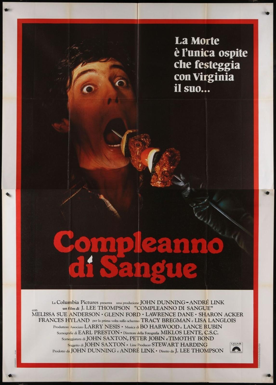 Bloody Birthday (1981) Original Italian 2P Movie Poster 55x78