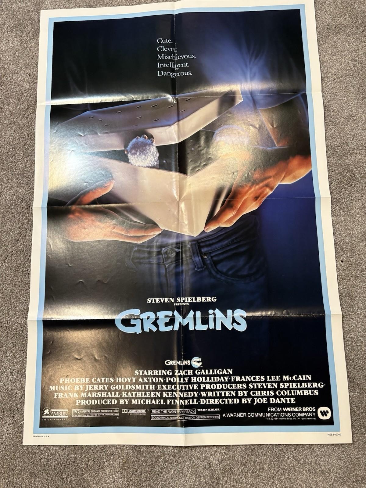 Gremlins 1984 Original Movie Poster One Sheet 27x41 NSS 840040