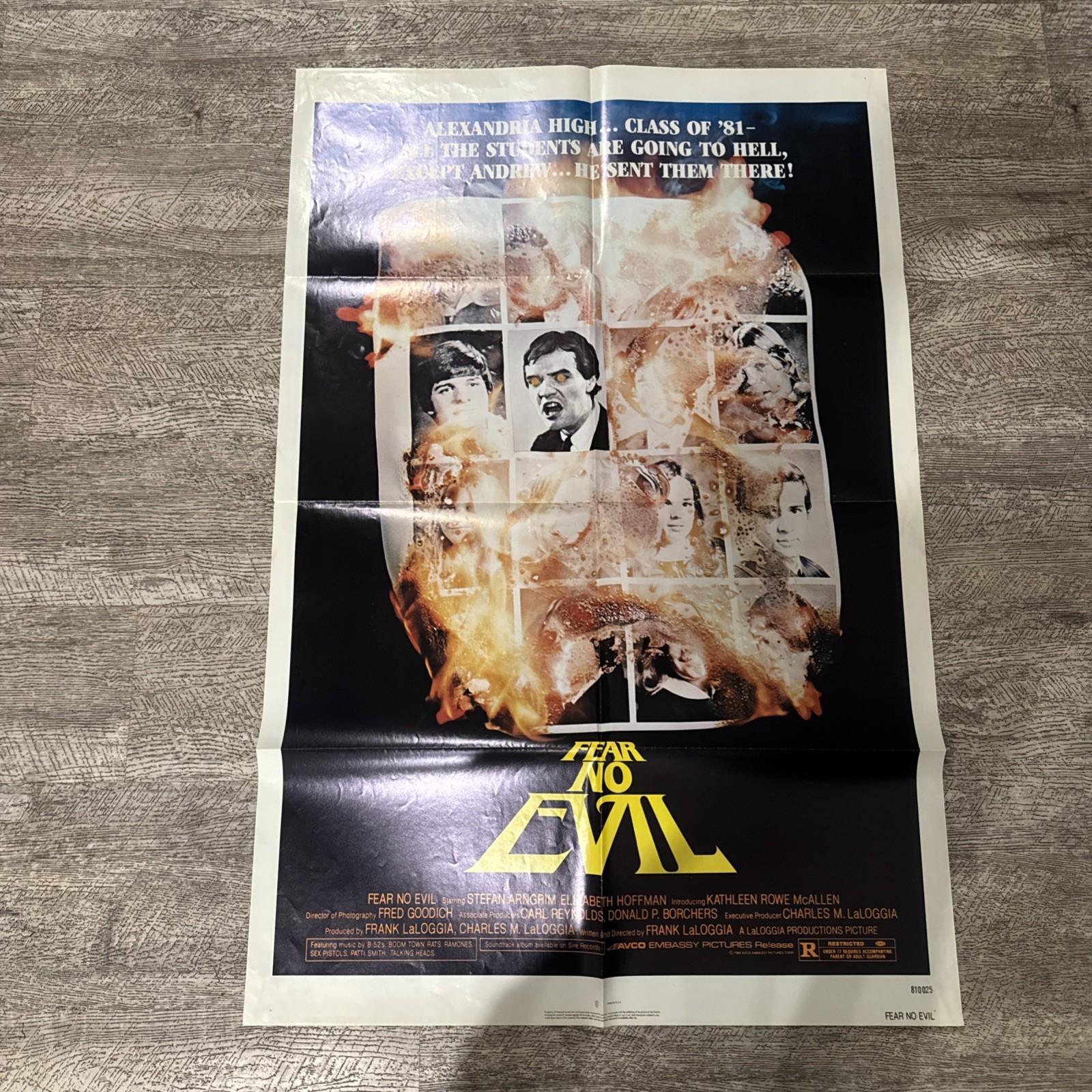 Fear No Evil (1981) Original Movie Poster Folded 27x41