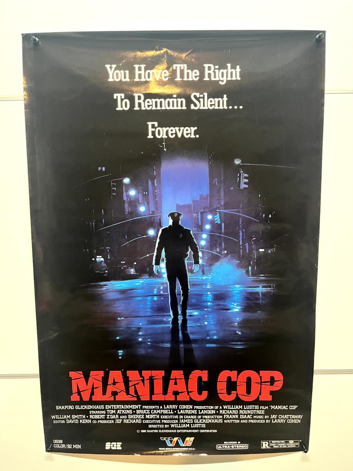 Poster: Maniac Cop (1988): original movie promo 24x36 TWE horror rare