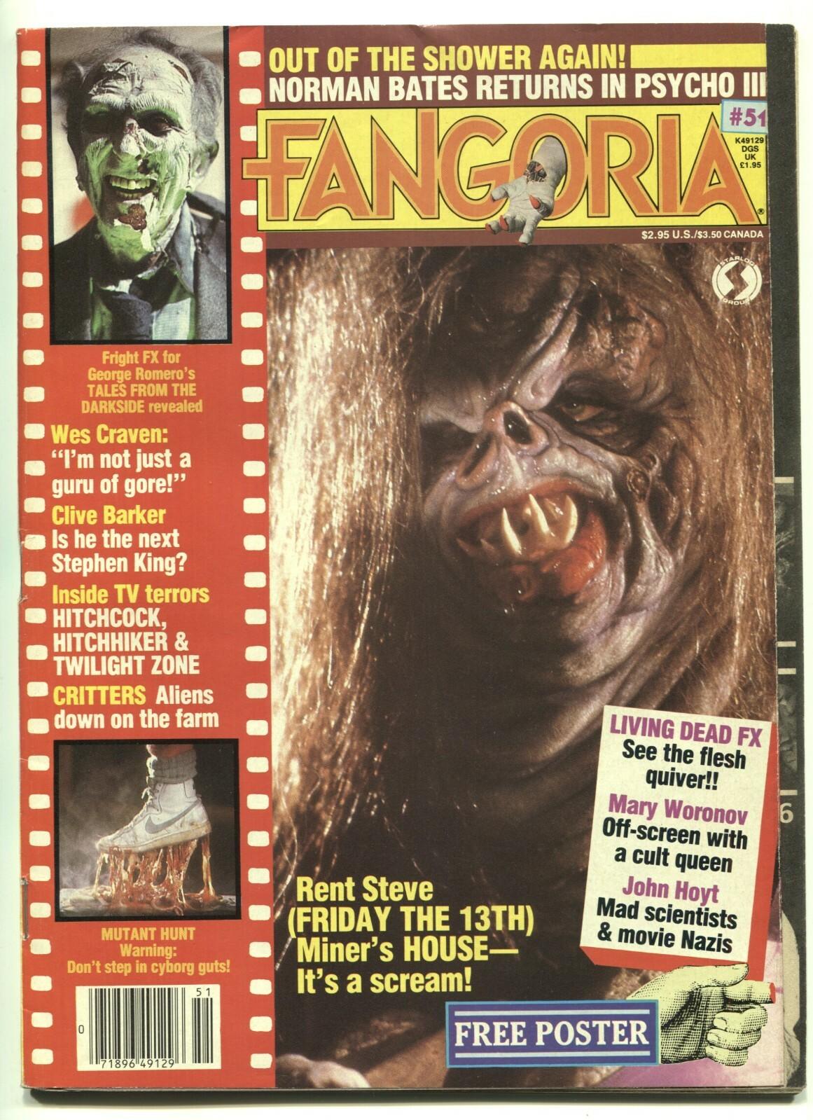 Fangoria #51 January 1986,  Return of the Living Dead, Clive Barker